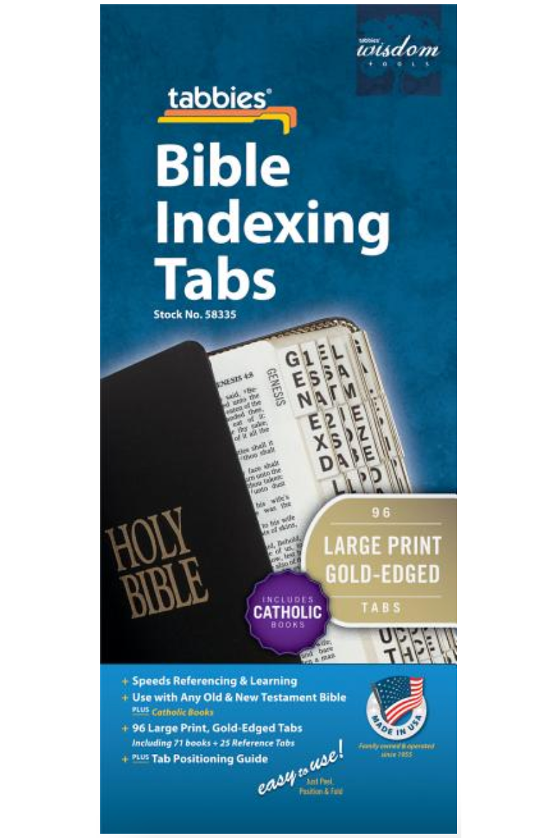 Bible Tab-OT & NT Gld Cath [With Booklet] - Large Print - 084371583355-Inspirational Gifts-Spring Arbor-Michigan Church Supply