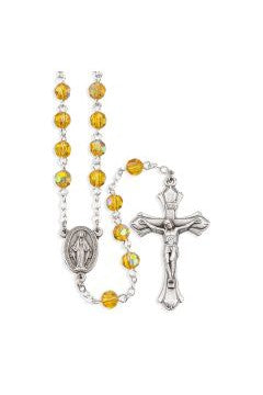 Birthstone Rosary 6 MM - (Jan-Dec) - TAH245-Inspirational Gifts-Hirten-January-Michigan Church Supply