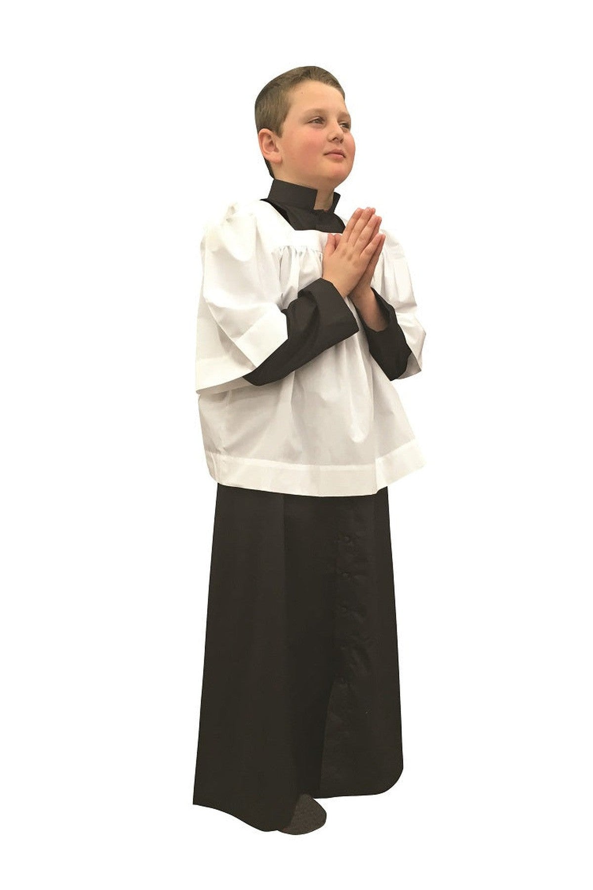 Black Altar Server Roman Cassocks with Button Front - UT215U-Church Life-Abbey Brand-7-Michigan Church Supply