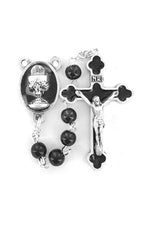 Black First Communion Rosary - WOSR3991JC-Inspirational Gifts-Singer-Michigan Church Supply