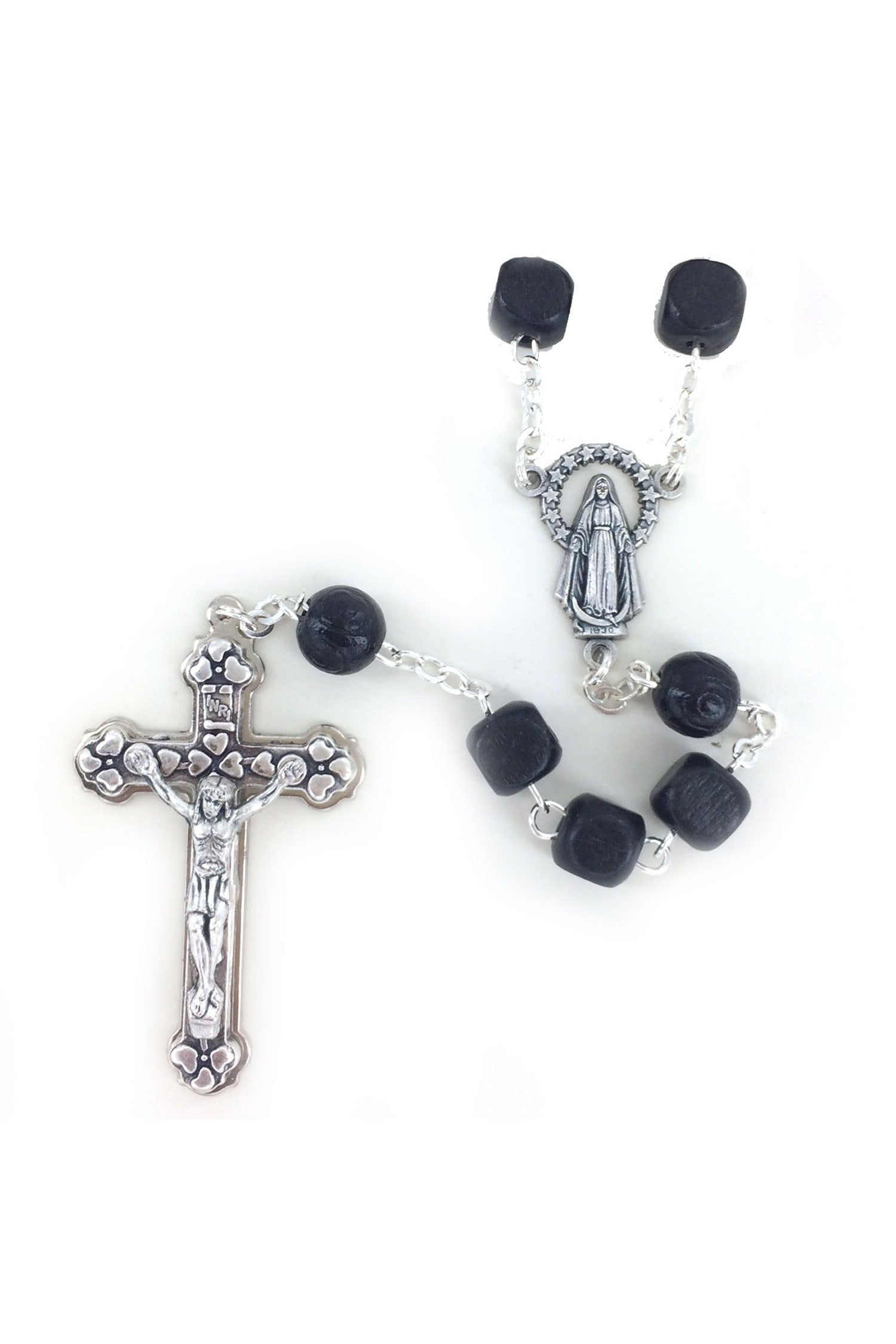 Black Wood Rosary - WOSR4005JC-Inspirational Gifts-Singer-Michigan Church Supply