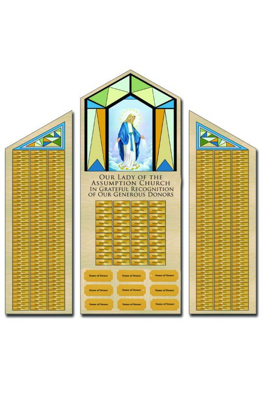 Blessed Mother Mary Donor Wall - XWRT10-Church Life-Terra Sancta-Michigan Church Supply