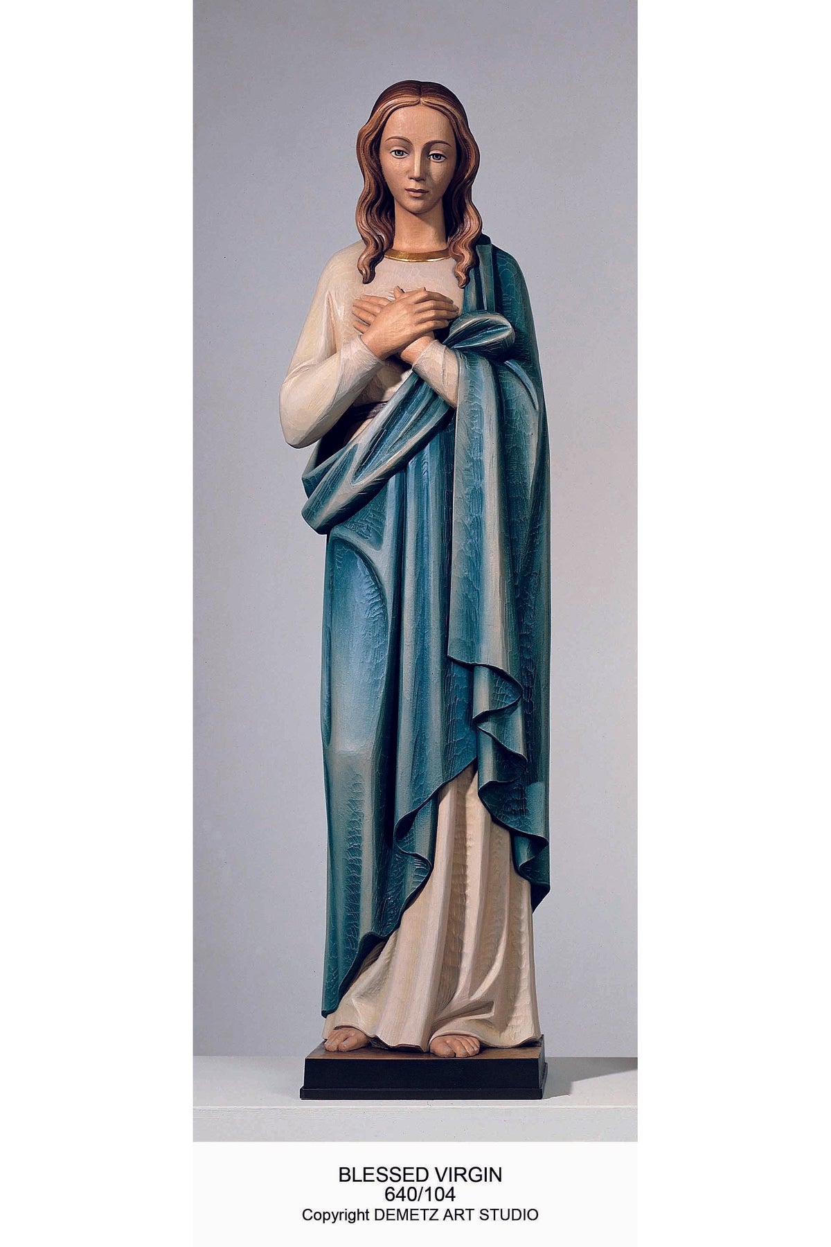 Blessed Virgin - HD640104-Church Life-Demetz-Linden Wood 60"-Michigan Church Supply