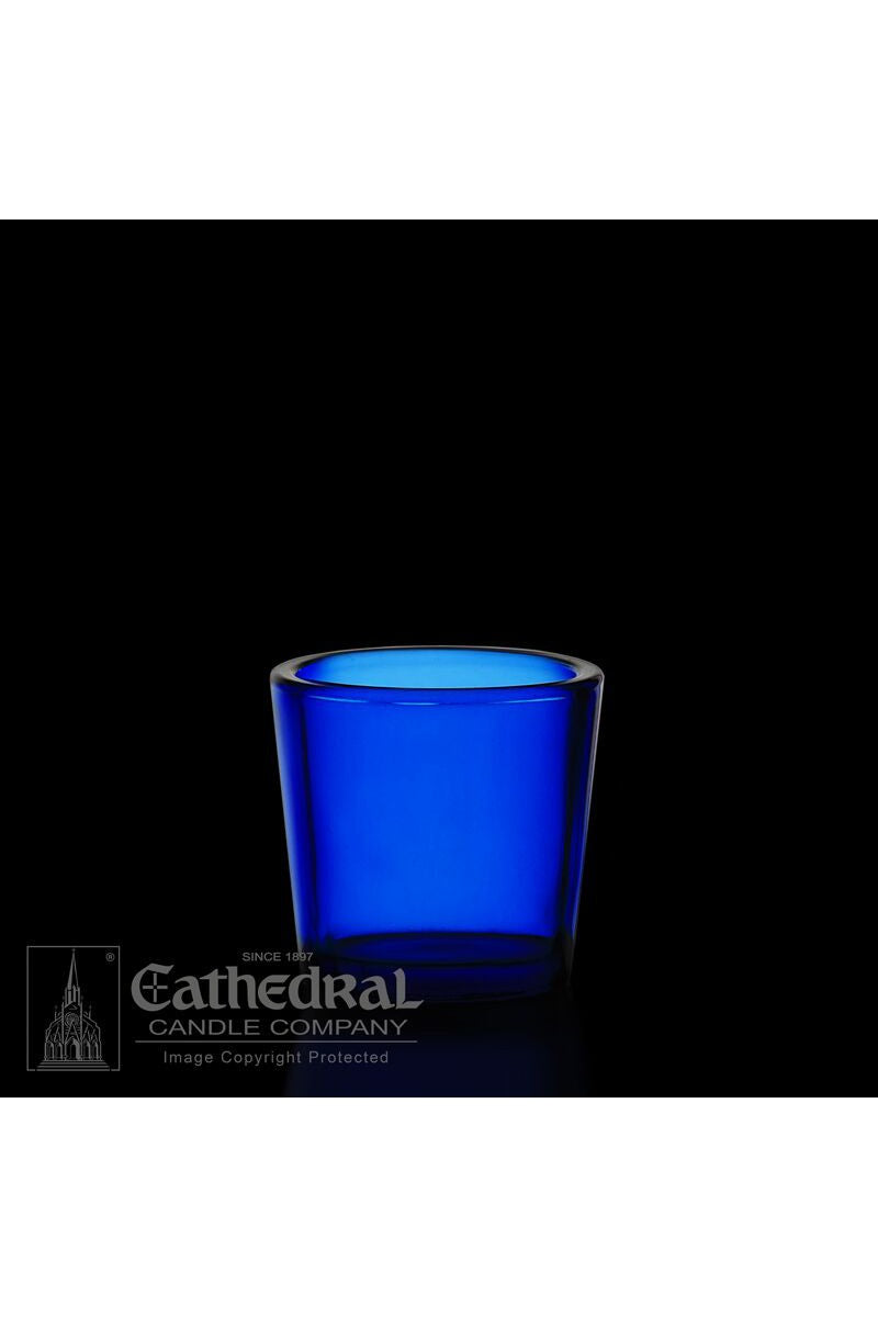 Blue 10 Hour Votive Glasses - YS200-DB-Church Life-Cathedral Candle-Michigan Church Supply