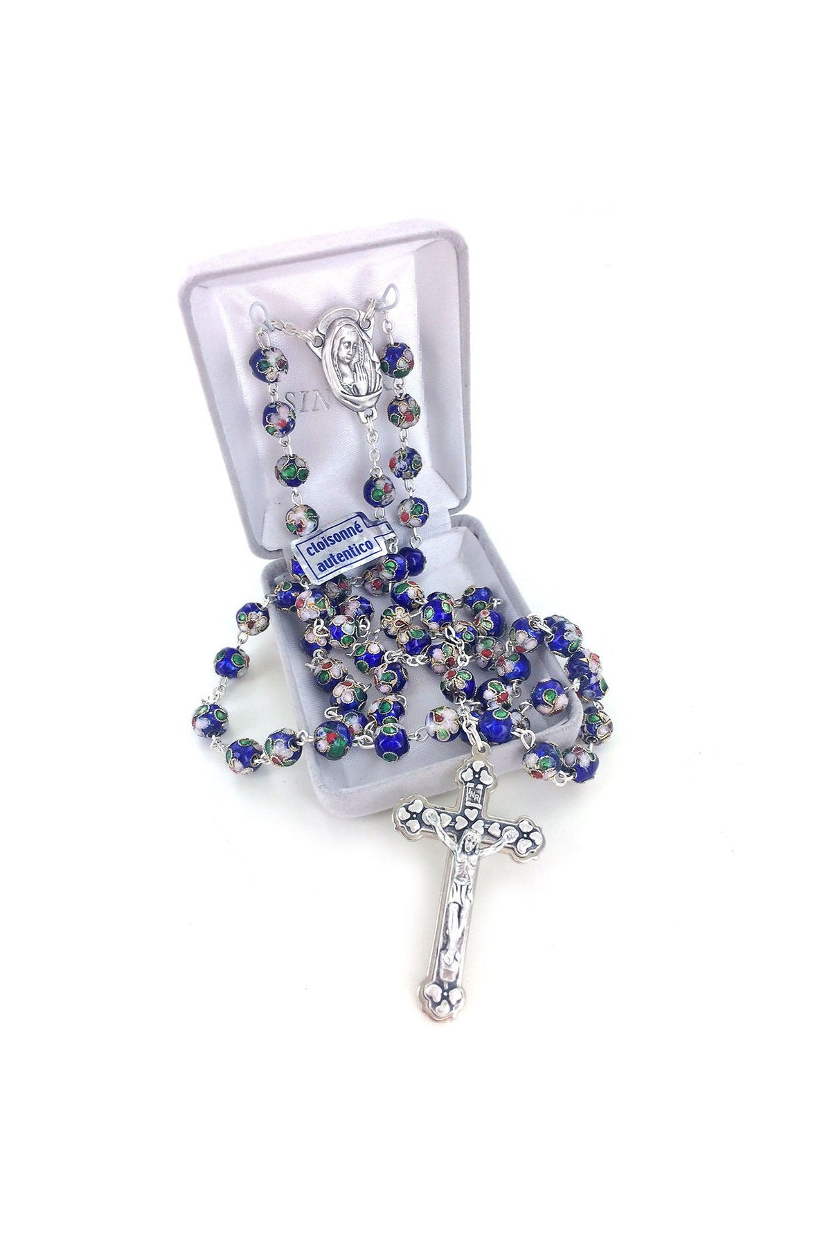 Blue Cloisonne Rosary - WOSR3998BLJC-Inspirational Gifts-Singer-Michigan Church Supply