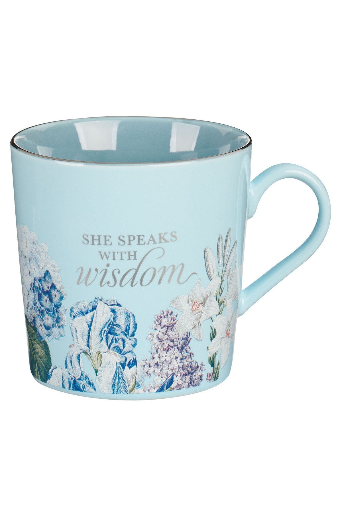 Blue Floral Mug - GCMUG1015-Inspirational Gifts-Christian Art Gifts-Michigan Church Supply