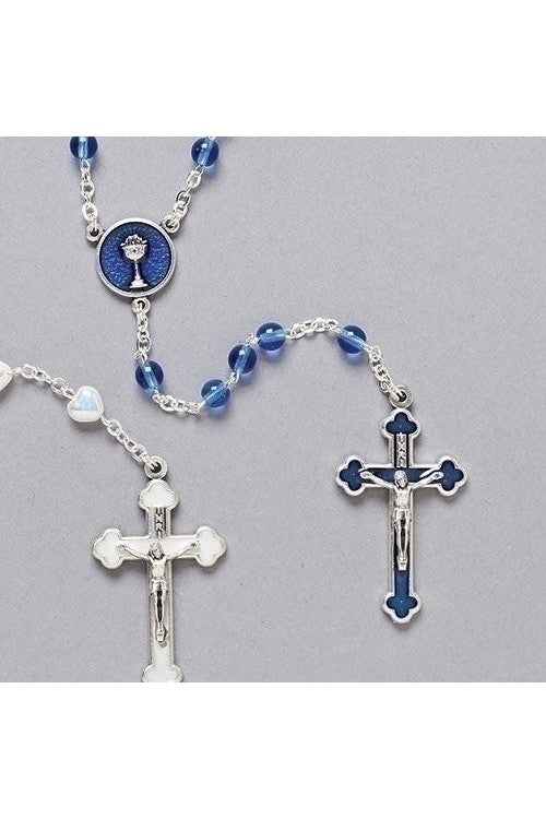 Blue Glass Bead Style Rosary - Boy - LI62155-Inspirational Gifts-Roman, Inc-Michigan Church Supply