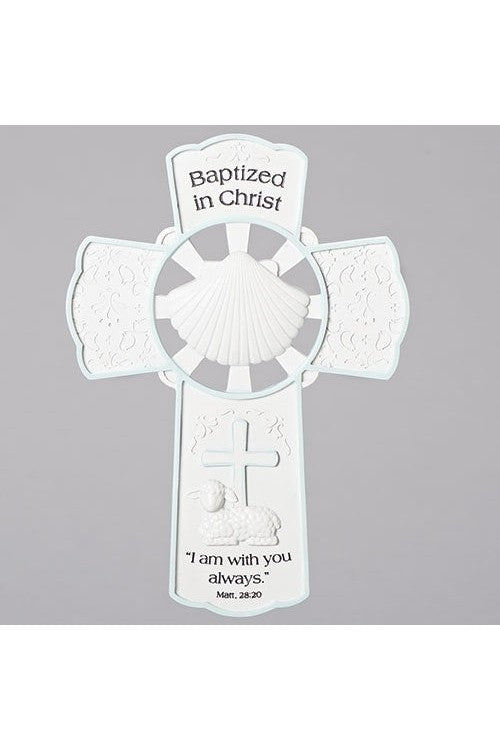 Boy Baptism Wall Cross - LI42698-Inspirational Gifts-Roman, Inc-Michigan Church Supply