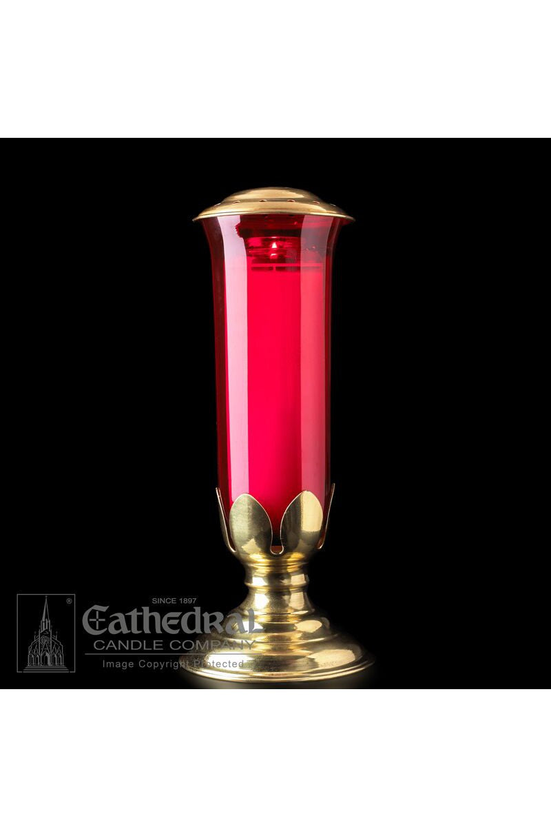 Brass 8-Day Tulip Style Stand - GG93540601-Church Life-Cathedral Candle-Michigan Church Supply