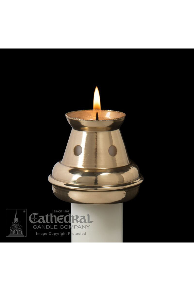 Brass Candle Followers-Church Life-Cathedral Candle-3/4"-Bove-Michigan Church Supply