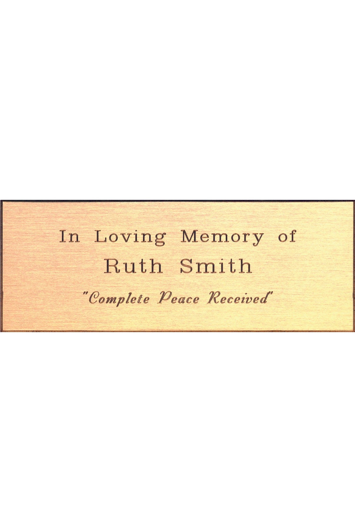 Brass Memorial Plate-RUBR-9-Church Life-Flynn MFG-Michigan Church Supply