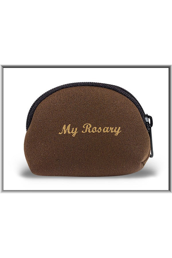 Brown Neoprene Rosary Case -TA168605-Inspirational Gifts-Hirten-Michigan Church Supply