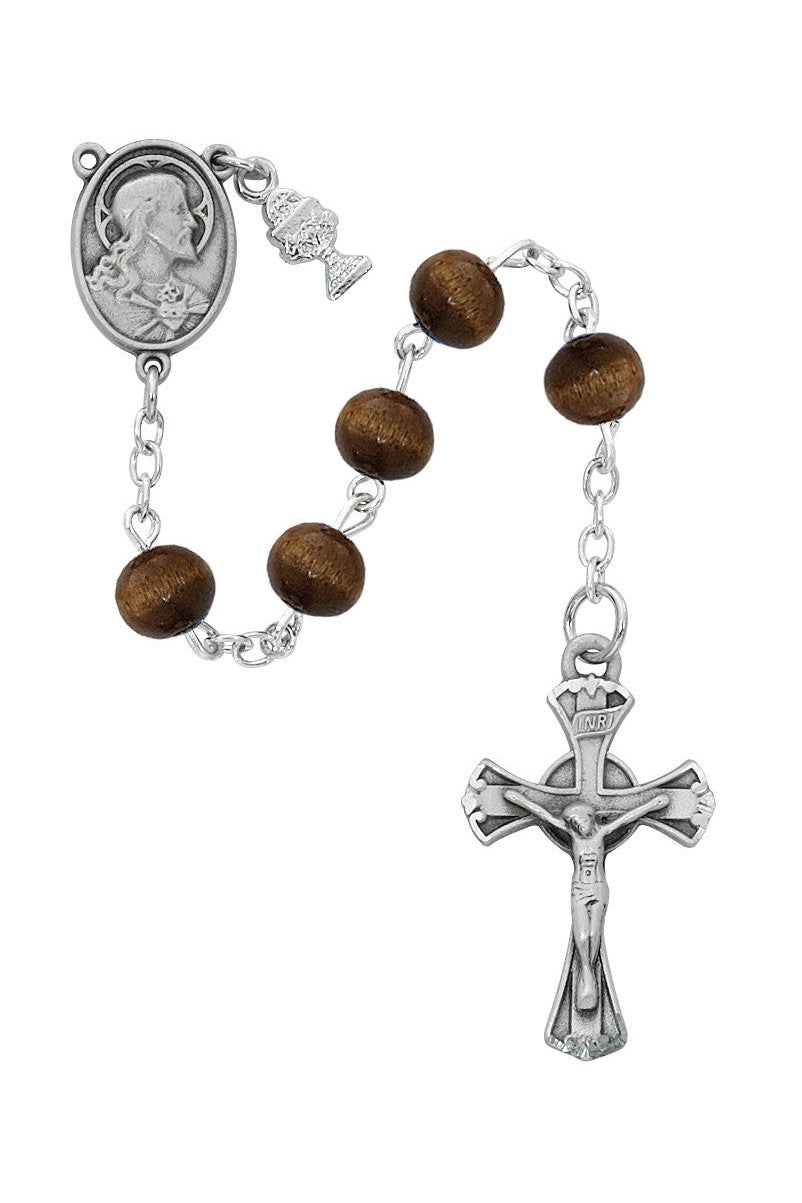 Brown Wood Rosary - UZC67RB-Inspirational Gifts-McVan-Michigan Church Supply