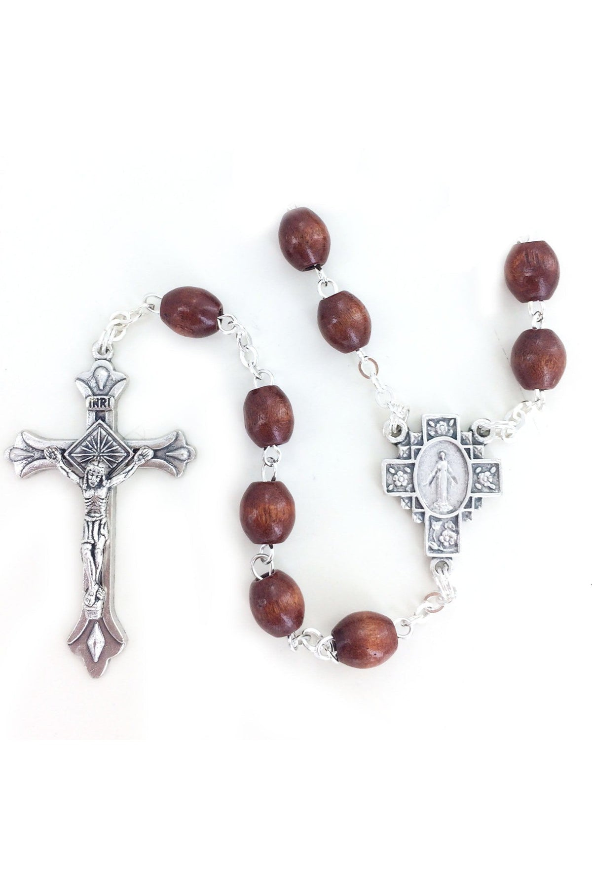 Brown Wood Rosary - WOSR4000JC-Inspirational Gifts-Singer-Michigan Church Supply