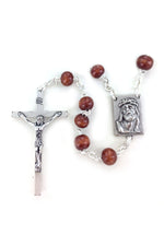 Brown Wood Rosary - WOSR4001JC-Inspirational Gifts-Singer-Michigan Church Supply