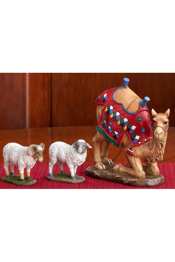 Camel and Awassi Sheep Set (3 pc)-Inspirational Gifts-Three Kings Gifts-7 Inch-Michigan Church Supply