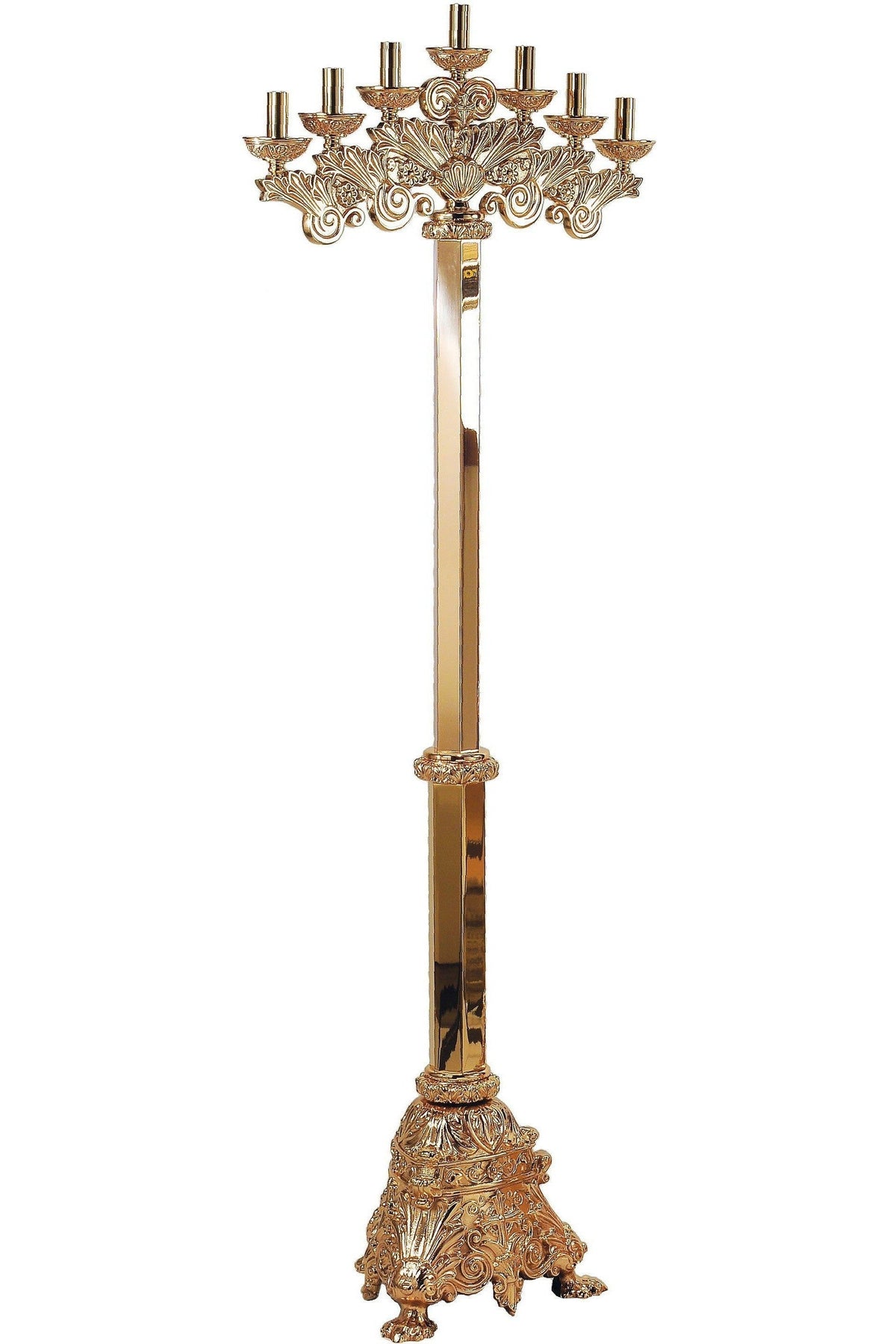 Candelabra - QF21FCL80-Church Life-Empire Bronze-3 Lite Combination-Michigan Church Supply