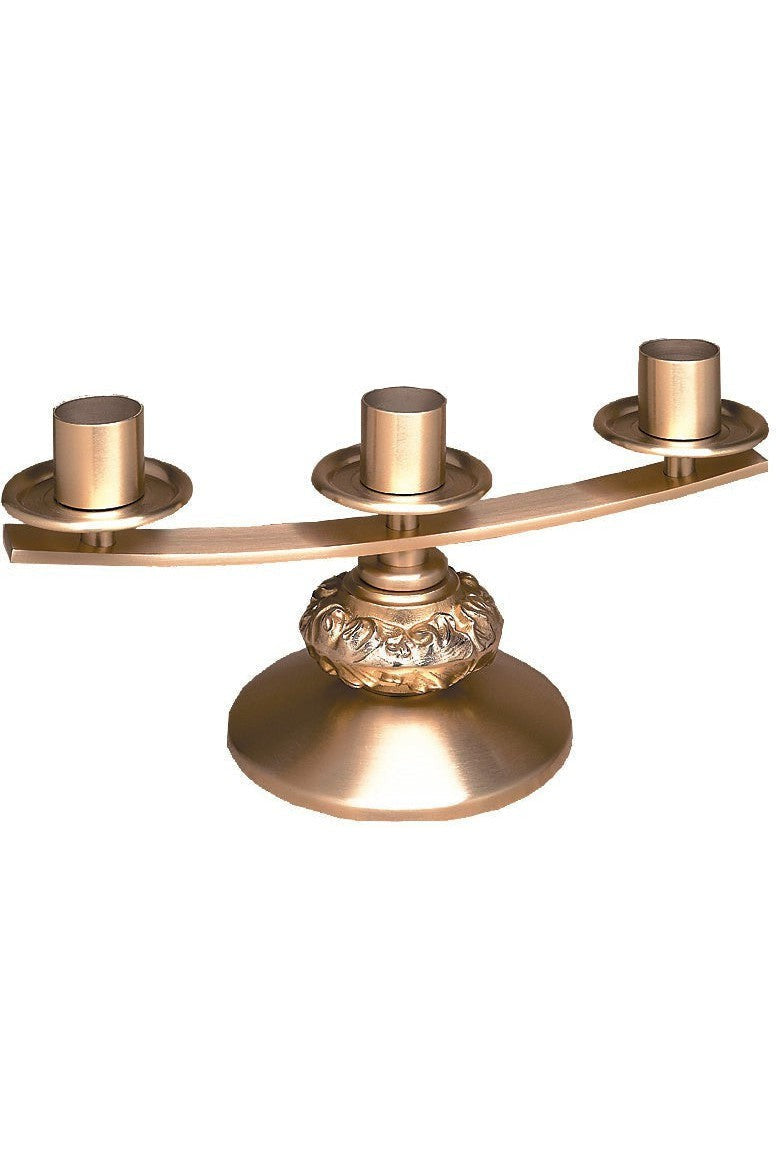 Candelabra - QF23ACL84-Church Life-Empire Bronze-3 Lite Satin-Michigan Church Supply