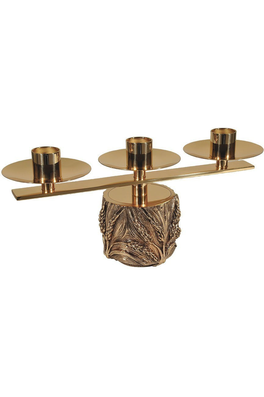 Candelabra - QF57ACL57-Church Life-Empire Bronze-3 Lite Satin-Michigan Church Supply