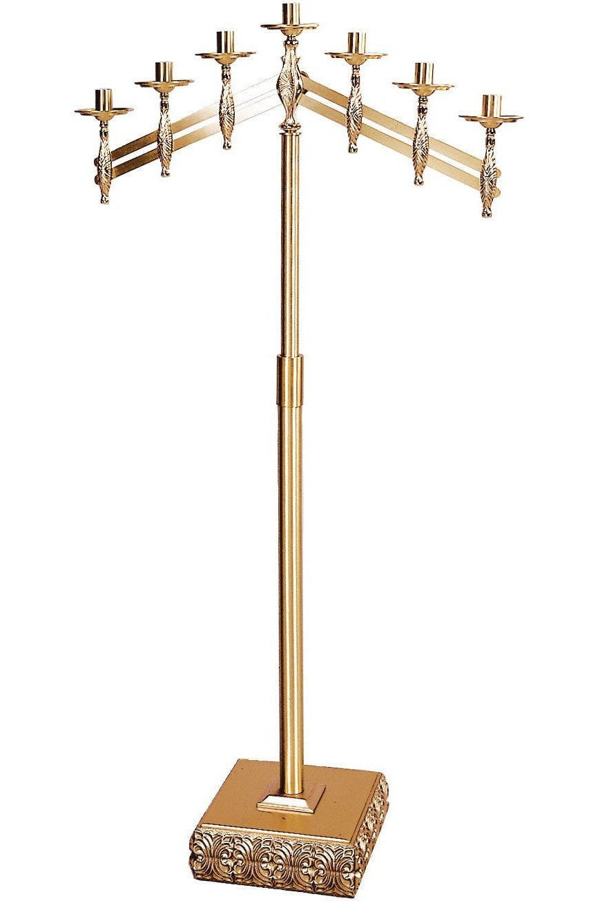 Candelabra - QF97FCL25-Church Life-Empire Bronze-3 Lite-Combination-Michigan Church Supply