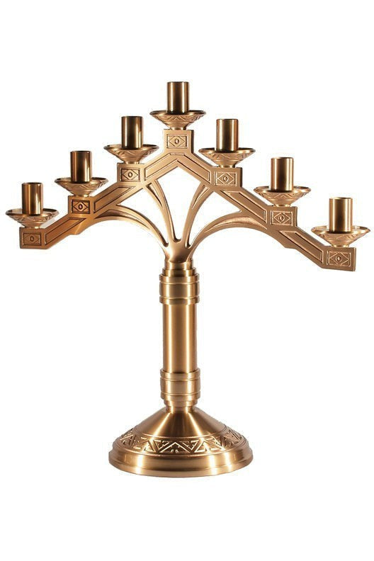 Candelabra - QF99ACL40-Church Life-Empire Bronze-3 Lite-Satin-Michigan Church Supply