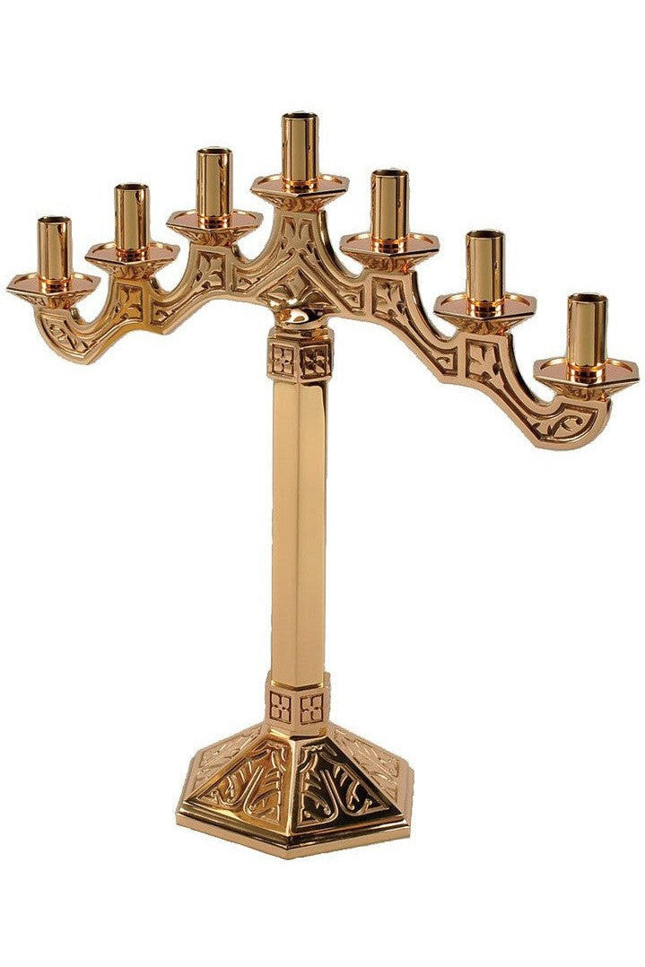 Candelabra - QF99ACL42-Church Life-Empire Bronze-3 Lite-Satin-Michigan Church Supply