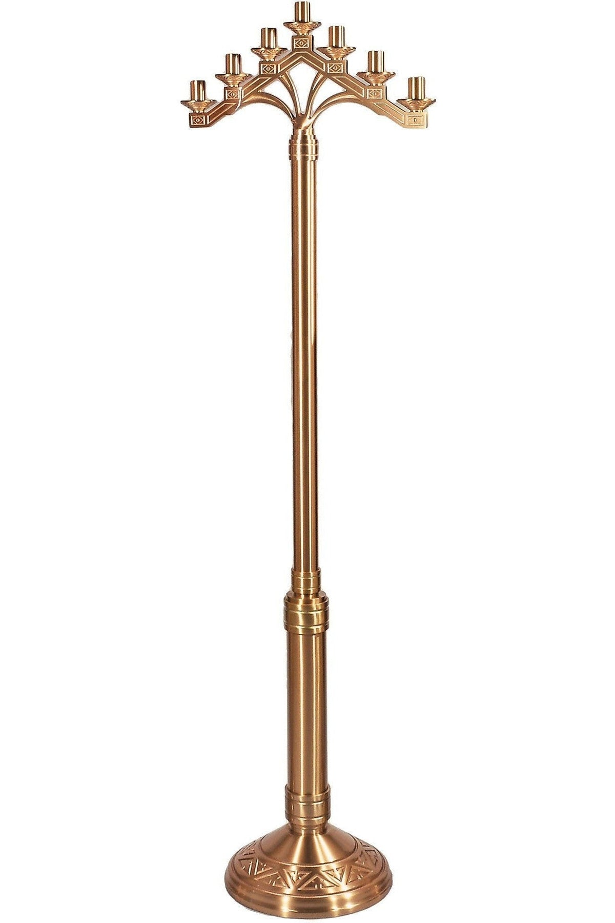 Candelabra - QF99FCL40-Church Life-Empire Bronze-3 Lite-Satin-Michigan Church Supply