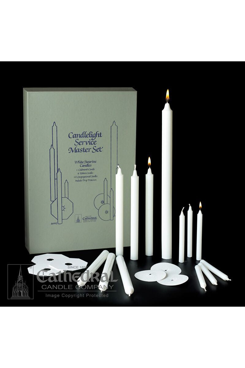 Candlelight Service Set for Congregation of 125, 250, or 425-Church Life-Cathedral Candle-125 - GG81202501-Michigan Church Supply