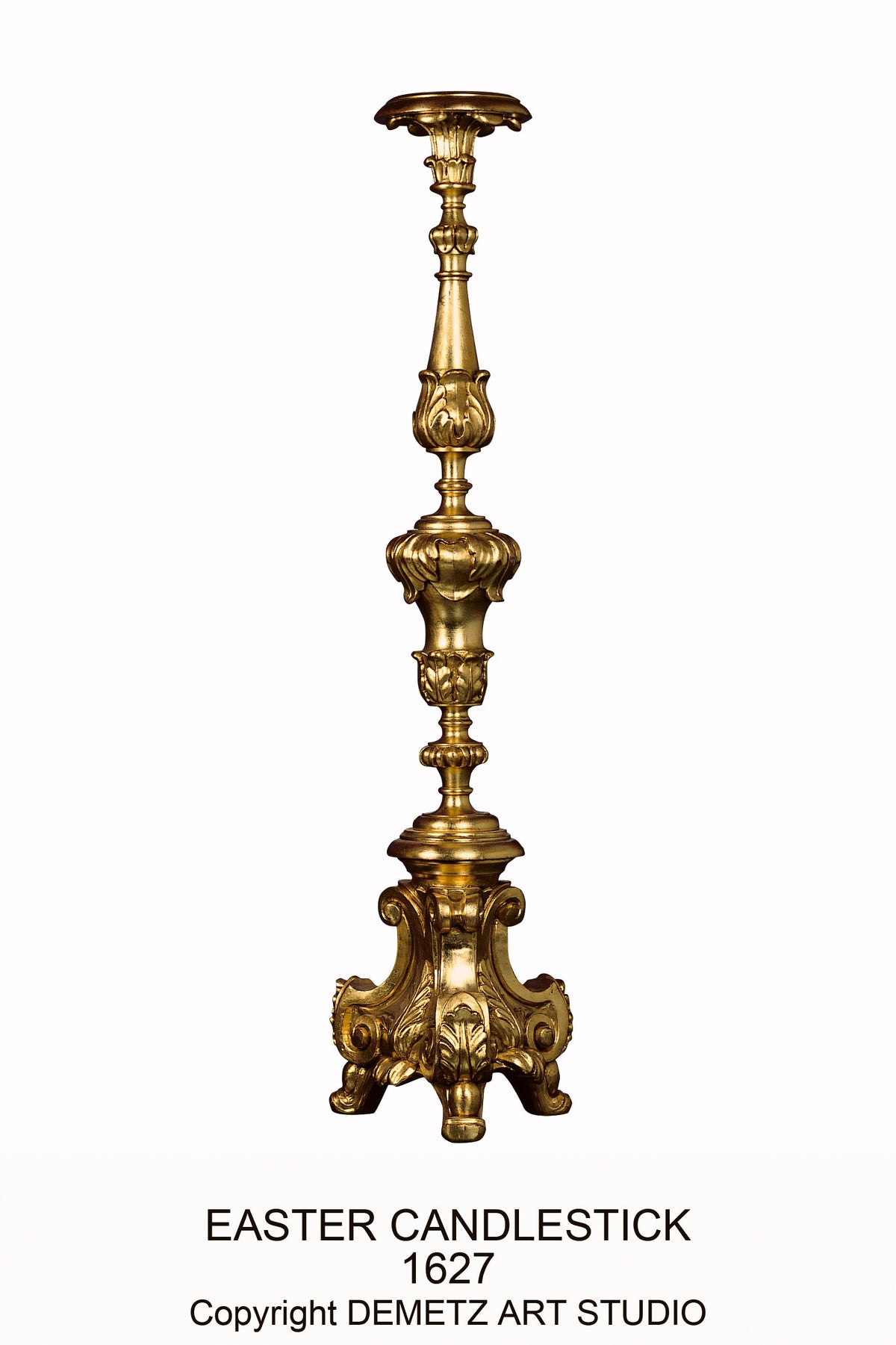 Candlestick - Baroque Style - HD1627-Church Life-Demetz-32"-Michigan Church Supply