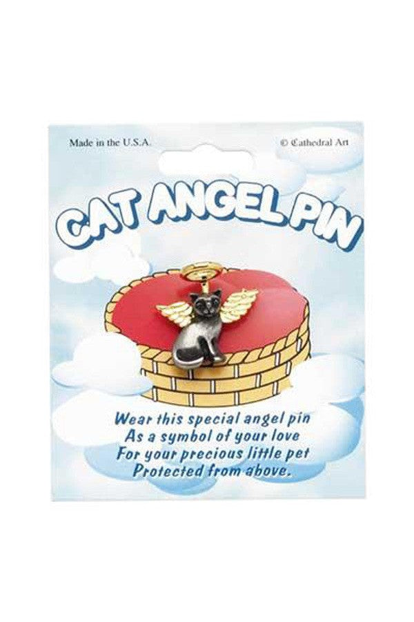 Cat Angel Pin - GETPA101-Inspirational Gifts-Cathedral Art Medal and CA Gifts-Michigan Church Supply