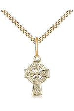 Celtic Cross Medal 13" chain - FN4133-Jewelry-Bliss Mfg-Gold Filled-Michigan Church Supply