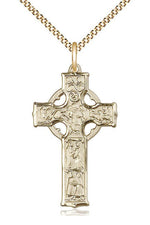 Celtic Cross Medal - FN5439-Jewelry-Bliss Mfg-Gold Filled-Michigan Church Supply