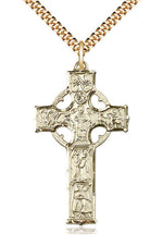 Celtic Cross Medal - FN5459-Jewelry-Bliss Mfg-Gold Filled-Michigan Church Supply