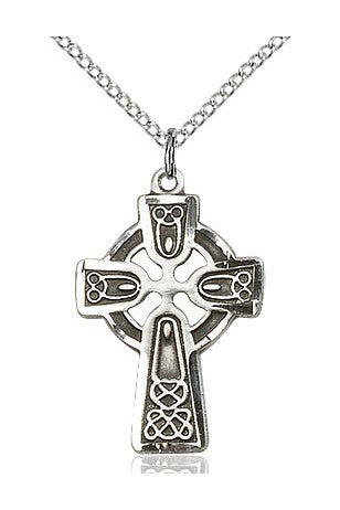 Celtic Cross Medal - FN5689-Jewelry-Bliss Mfg-Sterling Silver-Michigan Church Supply