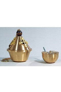 Censer - QF25CEN16-Church Life-Empire Bronze-Censer & Boat High Polish-Michigan Church Supply