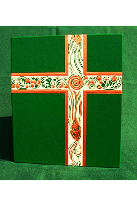 Ceremonial Binder - Green with Copper Foil - AN006586-Church Life-WLP-Michigan Church Supply