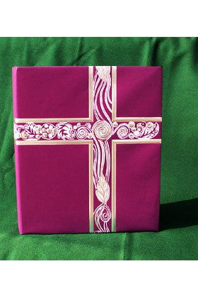 Ceremonial Binder - Purple with Silver Foil - AN006630-Church Life-WLP-Michigan Church Supply