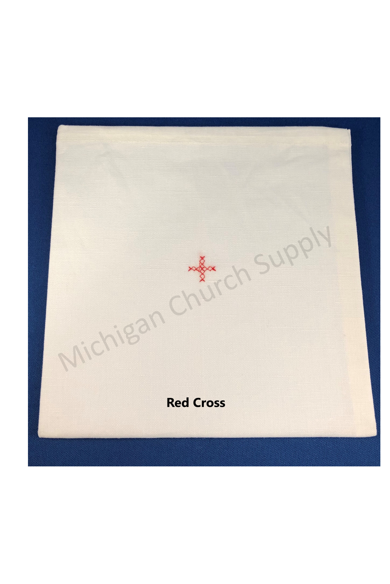 Chalice Pall w/ Insert UT77L or UT77K - choose red/white cross or plain-Church Life-Abbey Brand-L-55%Linen/45% Cotton-Red Cross-Michigan Church Supply