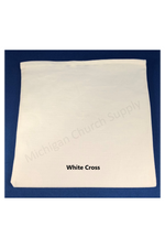 Chalice Pall w/ Insert UT77L or UT77K - choose red/white cross or plain-Church Life-Abbey Brand-L-55%Linen/45% Cotton-White Cross-Michigan Church Supply