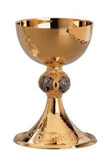 Chalice and Bowl Paten - EW2596-Church Life-Molina/Artistic Silver-Completely Gold Plated-Michigan Church Supply