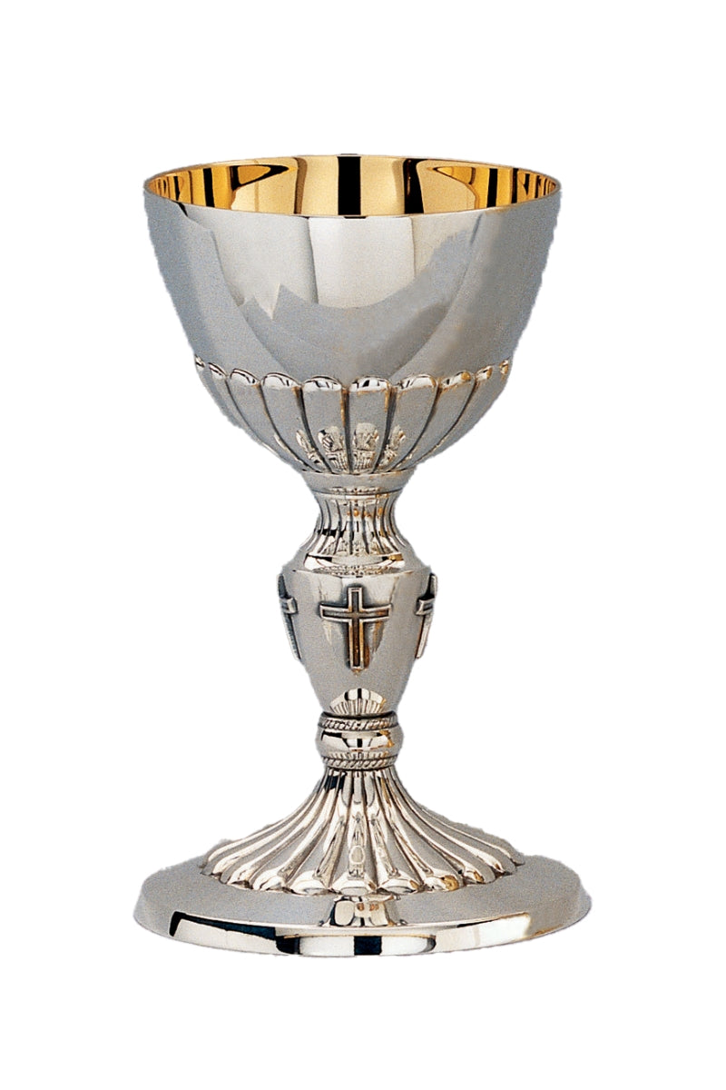 Chalice and Dish Paten-EW1844-Church Life-Molina/Artistic Silver-Brass Silver Plated-Michigan Church Supply