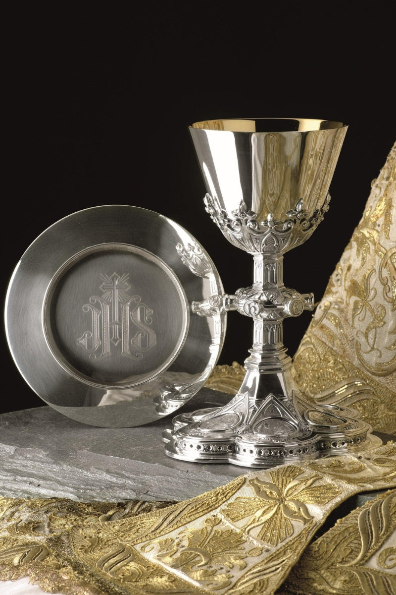 Chalice and Paten with Ring-EW2410-Church Life-Molina/Artistic Silver-Inner Cup Sterling Silver-Michigan Church Supply