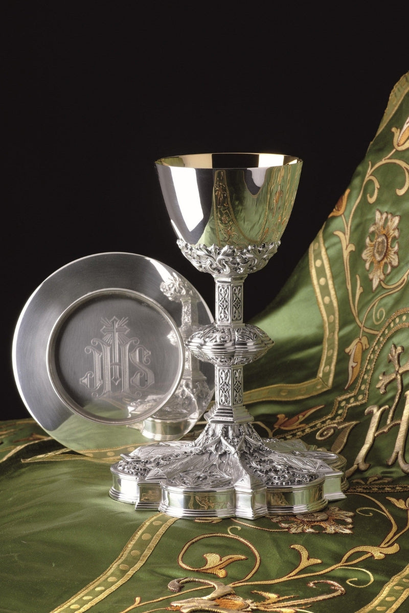 Chalice and Paten with Ring-EW2450-Church Life-Molina/Artistic Silver-Inner Cup Sterling Silver-Michigan Church Supply