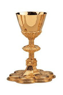 Chalice and Paten with Ring-EW2938-Church Life-Molina/Artistic Silver-Gold Plated-Michigan Church Supply