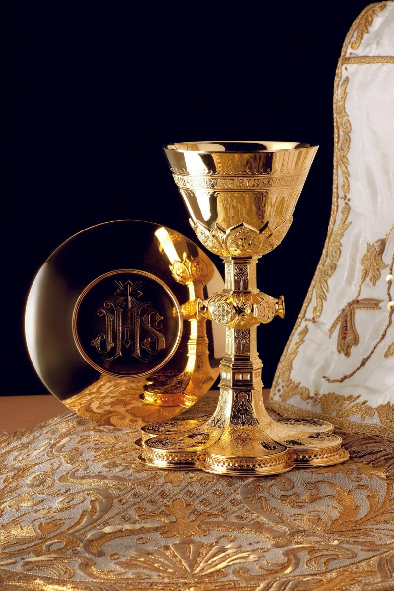 Chalice and Paten with Ring-EW2990-Church Life-Molina/Artistic Silver-Inner Cup Sterling Silver-Michigan Church Supply