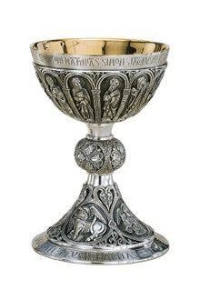 Chalice and Paten with Ring-EWAS197-Church Life-Molina/Artistic Silver-Silver Plated-Michigan Church Supply