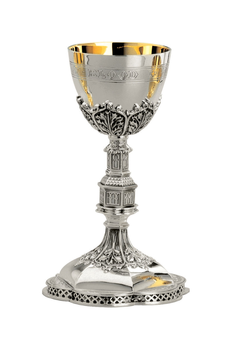 Chalice with Dish Paten-EW2380-Church Life-Molina/Artistic Silver-Brass Silver Plated-Michigan Church Supply