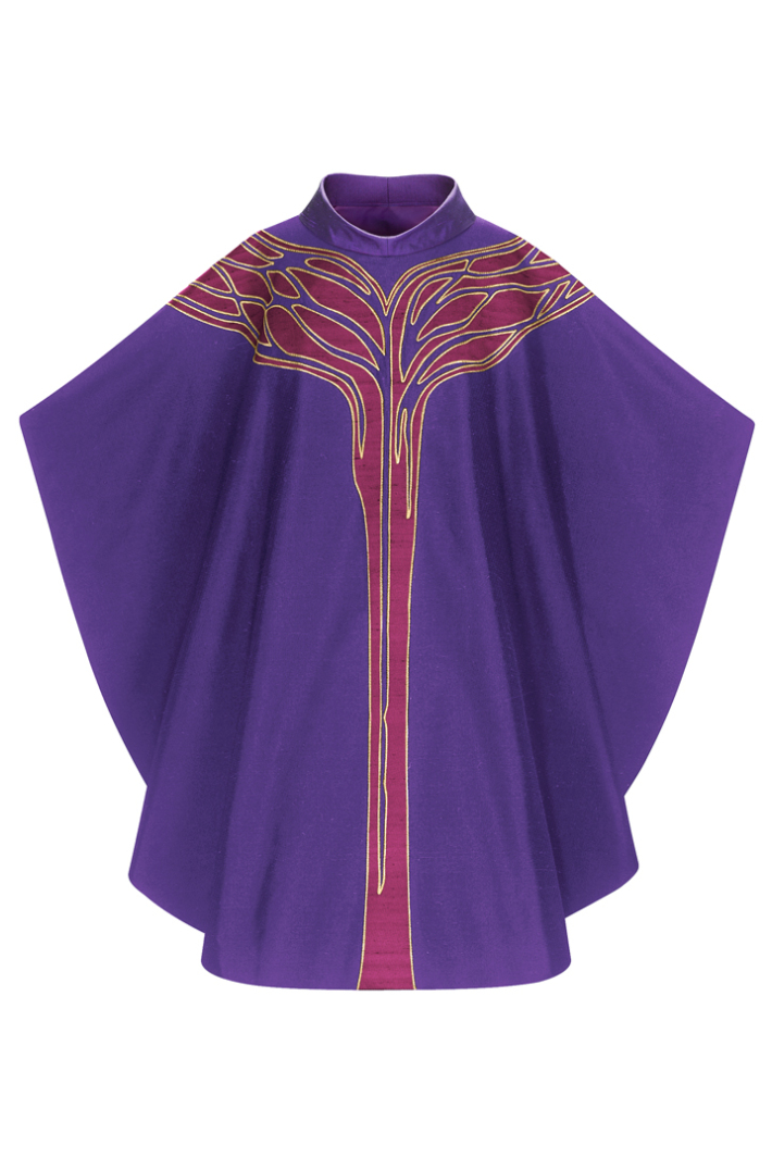 Chasuble "Albero della Vita" - Purple - WN5096-Church Life-Art Studio Slabbinck-Michigan Church Supply