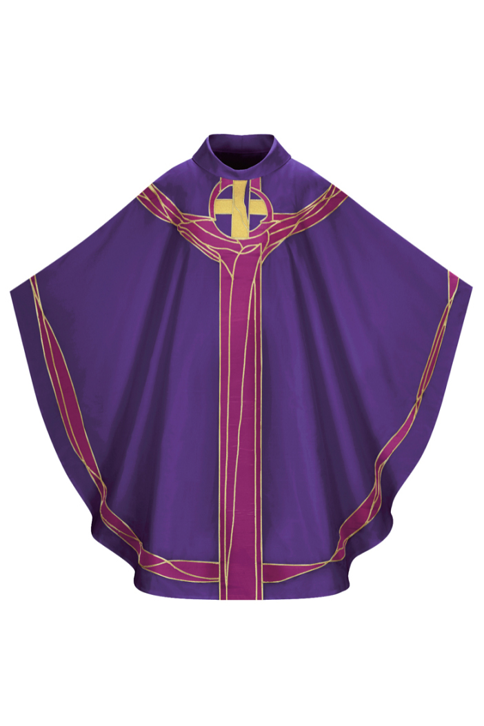 Chasuble "Amore di Cristo" - Purple - WN5094-Church Life-Art Studio Slabbinck-Michigan Church Supply