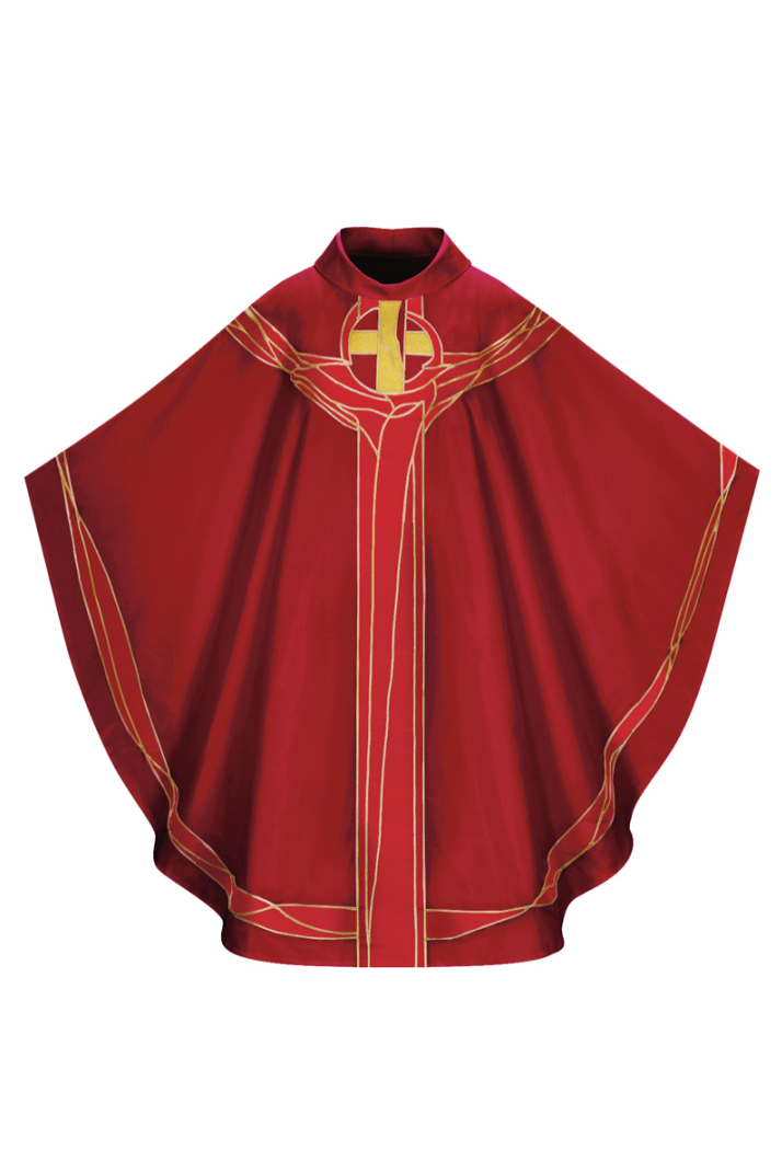 Chasuble "Amore di Cristo" - Red - WN5094-Church Life-Art Studio Slabbinck-Michigan Church Supply